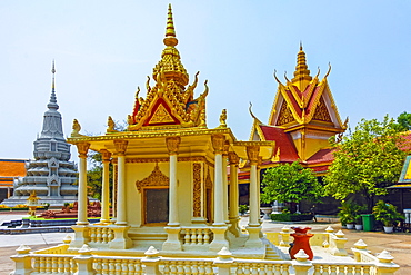 Miniature of ornate building in the Silver Pagoda complex of the Royal Palace, Royal Palace, City Centre, Phnom Penh, Cambodia, Indochina, Southeast Asia, Asia