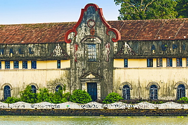 Mercantile waterfront building of John Aspinwall, the 19th century businessman, now an art gallery, Fort Cochin, Kochi, Kerala, India, Asia