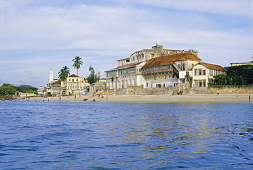 The Old Town's arab influenced waterfront, Zanzibar, Tanzania, Africa