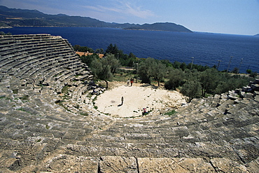 Ancient theatre, Kas, Anatolia, Turkey, Asia Minor, Eurasia