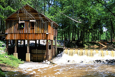 Restored mill near Riley, in Monroe County, southern Alabama, Alabama, United States of America, North America