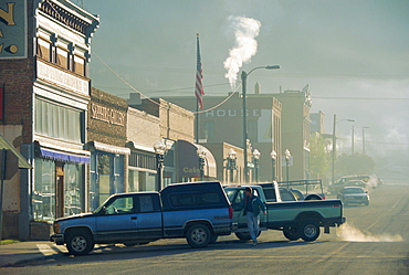 Winter morning, Philipsburg, Granite County, Montana, USA