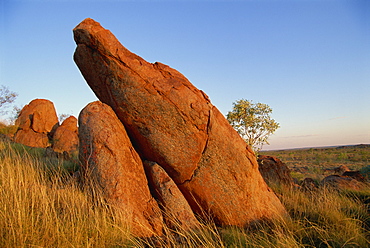 The Devil's Pebbles, piles of granite boulders near the Stuart Highway, north of Tennant Creek, Northern Territory, Australia, Pacific