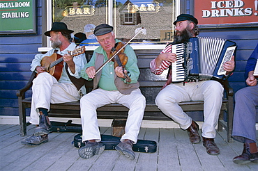 Group playing at Sovereign Hill, re-creation of an 1860s gold-mining township near Ballarat, west of Melbourne, Victoria, Australia, Pacific