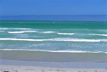 Seascape from the surf beach at the quiet resort of Beachport, in southeast of South Australia, Australia, Pacific