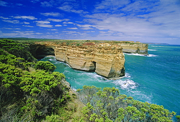 Loch Ard Gorge on the rapidly eroding coatline of Port Campbell National Park on the Great Ocean Road, site of the famous Loch Ard wreck of 1878, Victoria, Australia