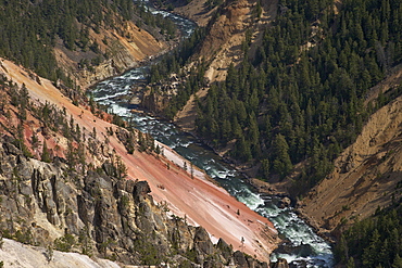 Grand Canyon of the Yellowstone River, from Inspiration Point, Yellowstone National Park, UNESCO World Heritage Site, Wyoming, United States of America, North America 