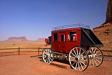 Stagecoach, Gouldings Trading Post, Monument Valley Navajo Tribal Park, Utah, United States of America, North America