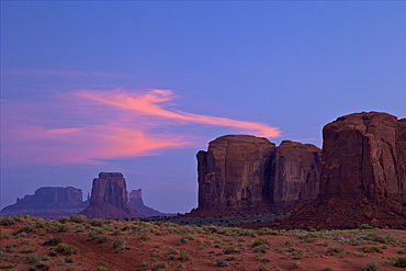 Dawn clouds over Monument Valley Navajo Tribal Park, Utah, United States of America, North America