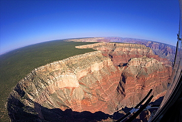 Aerial photo of Grand Canyon from Papillon Helicopter, Grand Canyon National Park, UNESCO World Heritage Site, Arizona, United States of America, North America