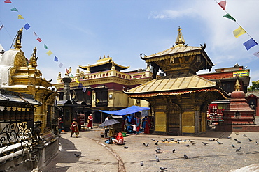 Swayambhunath Stupa (Monkey Temple), UNESCO World Heritage Site, Kathmandu, Nepal, Asia 