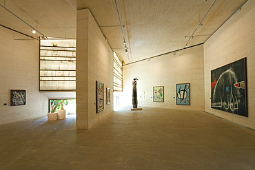 Interior galleries Fundacio Pilar i Joan Miro, Cala Major, Majorca, Balearic Islands, Spain, Europe