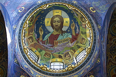 Interior mosaics, Church of the Saviour on Spilled Blood (Church of Resurrection), UNESCO World Heritage Site, St. Petersburg, Russia, Europe 