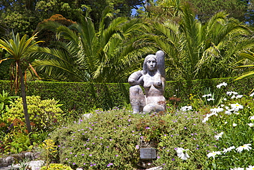 Gaia sculpture by David Wynne, Abbey Gardens, Isle of Tresco, Isles of Scilly, United Kingdom, Europe