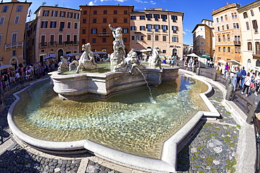 Fontana del Nettuno (Fountain of Neptune), Piazza Navona,  Rome, Lazio, Italy, Europe