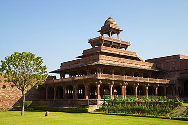 Panch Mahal five-storey palace, Fatehpur Sikri, UNESCO World Heritage Site, Uttar Pradesh, India, Asia