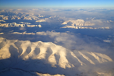 Aerial photo of Himalayas, Southern Ladakh, India, Asia