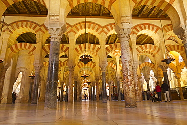 Interior of Mezquita (Great Mosque) and Cathedral, UNESCO World Heritage Site, Cordoba, Andalucia, Spain, Europe