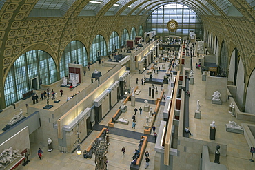 Interior of Musee D'Orsay Museum and Art Gallery, Paris, France, Europe