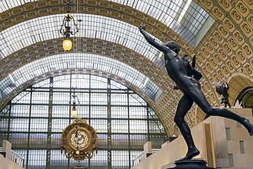 Interior of Musee D'Orsay Art Gallery, Paris, France, Europe