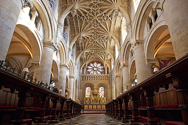 Christ Church Cathedral interior, Oxford University, Oxford, Oxfordshire, England, United Kingdom, Europe