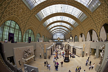 Great Hall of the Musee D'Orsay Art Gallery and Museum, Paris, France, Europe