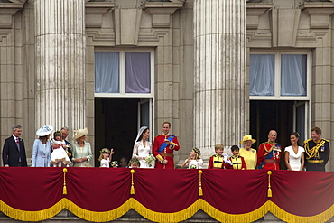 Appearance on the balcony of Buckingham Palace, Marriage of Prince William to Kate Middleton, London, England, United Kingdom, Europe