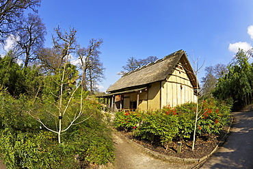 Japanese Minka House, Royal Botanic Gardens, Kew, UNESCO World Heritage Site, London, England, United Kingdom, Europe