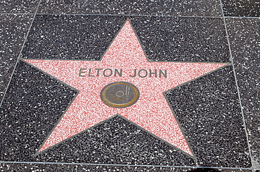 Walk of Fame, ELTON JOHN, Hollywood Boulevard, Los Angeles, California, USA