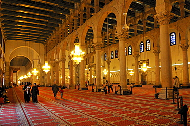 Interior of the Umayyad mosque at Damascus, Unesco World Heritage Site, Syria, Middle East, West Asia