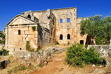 Byzantine church ruin at the archeological site of Al-Bara, Dead Cities, Syria, Middle East, West Asia