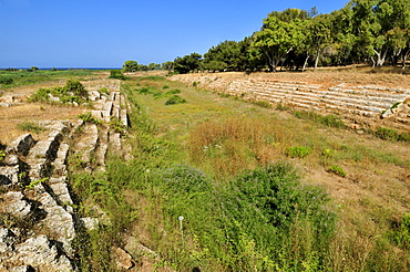 Stadium at the Phoenician archeological site of Amrit near Tartus, Tartous, Syria, Middle East, West Asia