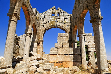 Byzantine church ruin at the archeological site of Kharab Shams, Dead Cities, Syria, Middle East, West Asia