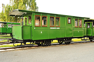 Carriage of the Chiemsee railway in Prien-Stock, Lake Chiemsee, Chiemgau, Bavaria, Germany, Europe