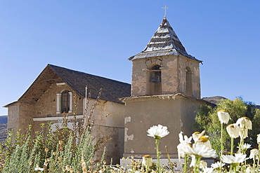 Church, Socorama village, Arica and Parinacota Region, Chile, South America