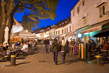 Tkalciceva, promenade and night life in Zagreb, Croatia, Europe