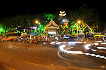 Night shot, festival, temple of Po Nagar, Vietnam, Southeast Asia