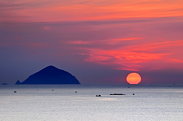 Sunset on the beach of Doc Let, Vietnam, Southeast Asia