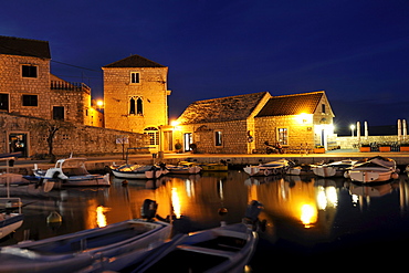 Idyllic port in the coastal town of Bol, Brac Island, Croatia, Europe