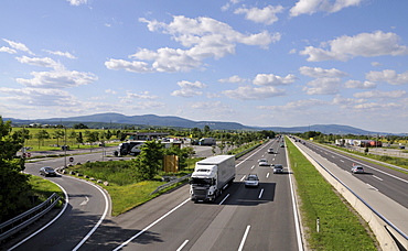 Highway S2 at Leobersdorf rest stop, Triestingtal valley, Lower Austria, Europe