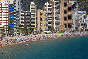 Playa Levante beach, Benidorm, Costa Blanca, Spain, Europe