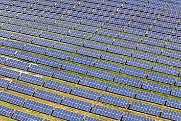 Aerial view, photovoltaic system at Antdorf, Bavaria, Germany, Europe