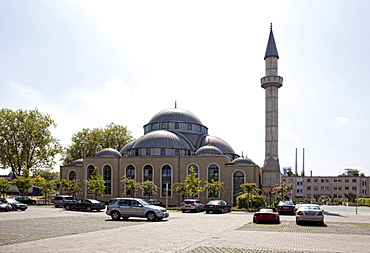 Ditib Merkez Mosque, Germany's largest mosque, Duisburg-Marxloh, North Rhine-Westphalia, Germany, Europe