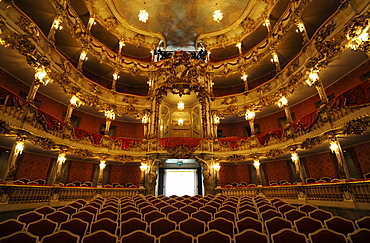 Cuvillies-Theater, built 1771-55, designed by the architect Francois Cuvillies, Munich Residence, Munich, Bavaria, Germany, Europe