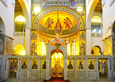 Interior, Church of Saint Demetrius or Hagios Demetrio, Thessaloniki, Chalkidiki, Macedonia, Greece, Europe