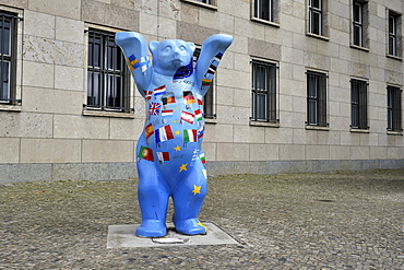 So-called Buddy Bear in front of Finance Ministry, Berlin, Germany, Europe