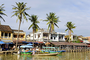 Port of Hoi An on the Thu Bon river, Hoi An, Quang Nam, Central Vietnam, Vietnam, Southeast Asia, Asia