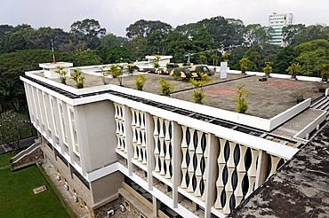 American helicopter on the roof of the Reunification Palace, Reunion Hall, former government building, Ho Chi Minh City, Saigon, South Vietnam, Vietnam, Southeast Asia, Asia