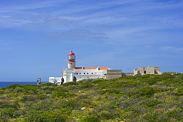 Lighthouse at Cabo de Sao Vicente, Sagres, Algarve, Portugal, Europe