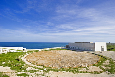 Wind rose in the Fortaleza de Sagres national monument, Ponta de Sagres, Sagres, Algarve, Portugal, Europe